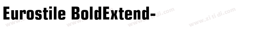 Eurostile BoldExtend字体转换